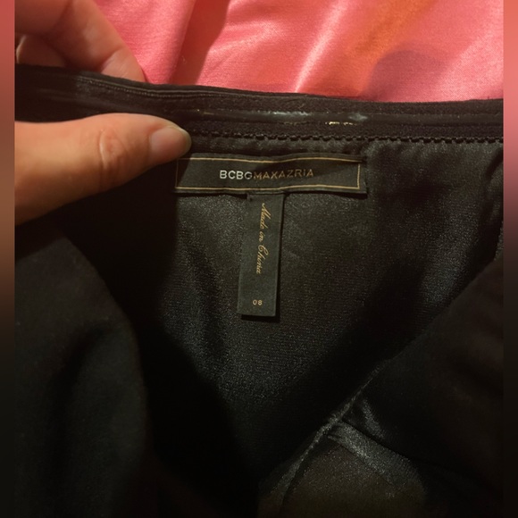 BCBGMAXAZRIA mini party/prom dress two tone black and Barbie pink skirt - Picture 5 of 6